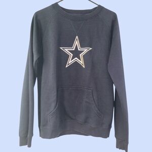 Cowboys Her Style Navy Womans Pullover Size Medium w/ front pocket